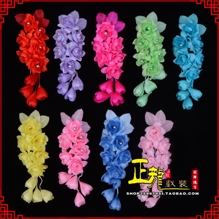 鄂州鬓花头饰小花头花 真丝绢花