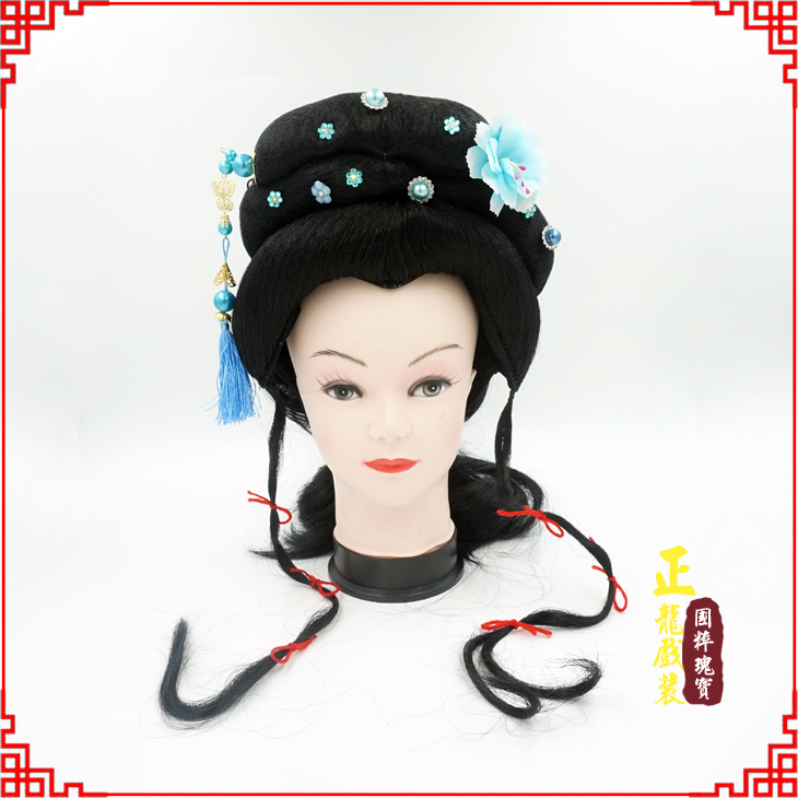 鄂州戏剧服装京剧越剧小旦花旦丫鬟假发 小姐头套
