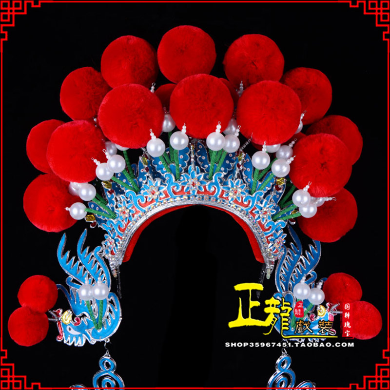 鄂州戏曲盔帽武旦穆桂英花木兰女将 中档七星帽