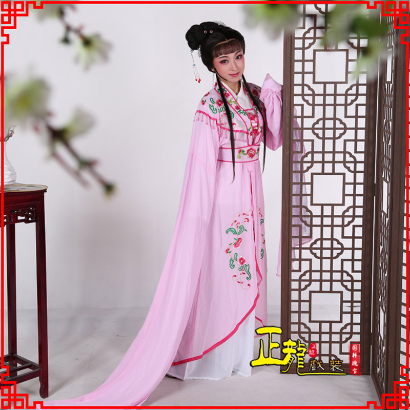 鄂州花旦黄梅戏服古装戏服水袖戏剧假云肩长披