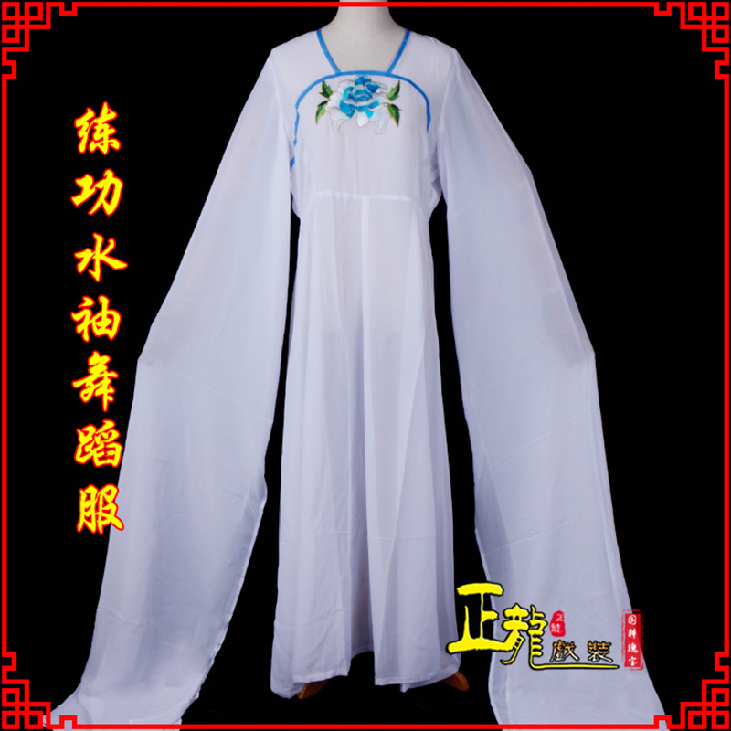 鄂州花旦影楼古装水袖舞蹈服 胸花连衣裙
