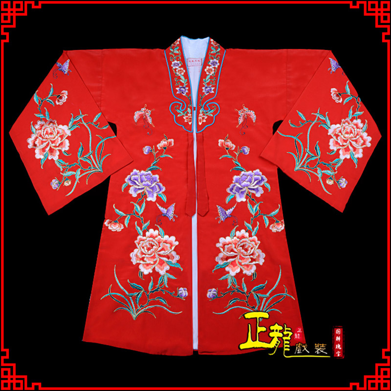 鄂州青衣花旦戏服 好绉小叶牡丹女披